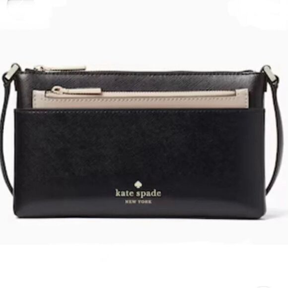 Kate Spade Purse Black Slim Sadie Crossbody Set Bag Wallet - Picture 9 of 14